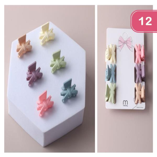 Mini Plastic Cross Hair Claw Clip (12 Units)