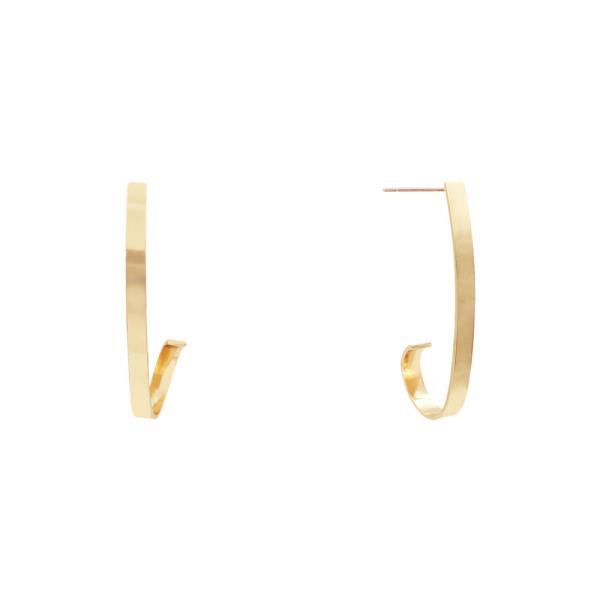 Metal J Earring