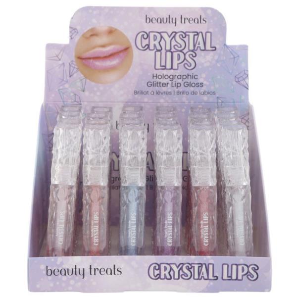 BEAULY TREATS CRYSTAL LIPS HOLOGRAPHIC (12 UNITS)