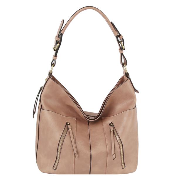 FASHION ZIP SHOULDER HOBO BAG
