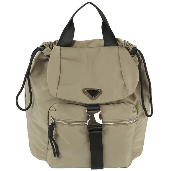 Smooth Nylon Drawstring Clip Handle Backpack
