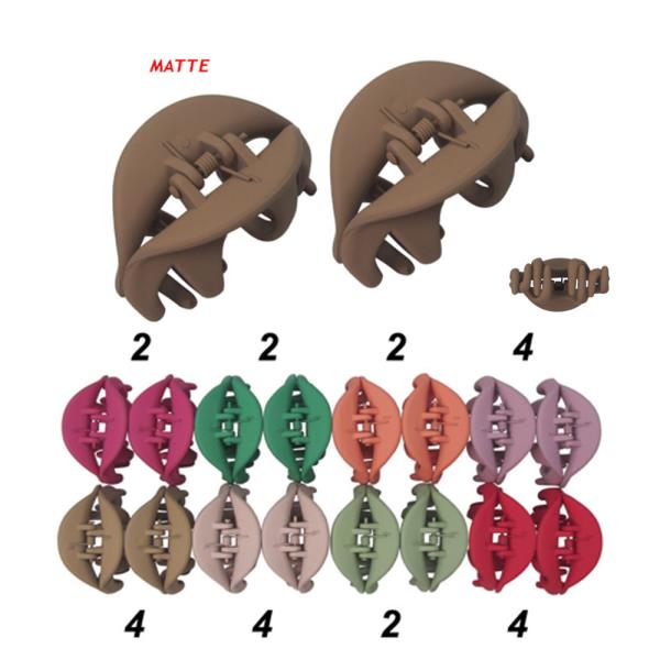 Matte Hair Clips (24 Units)