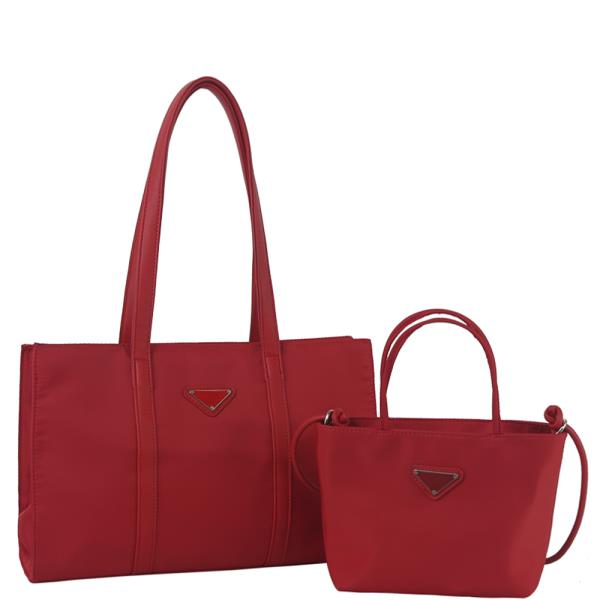 2IN1 Smooth Tote W Mini Bag Set