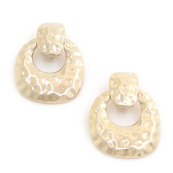 Round Gold Plated Clip On Earring