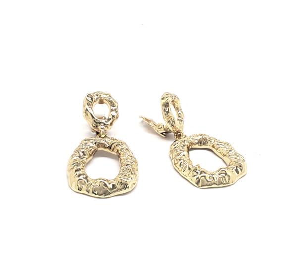 Circle Drop Clip On Earring