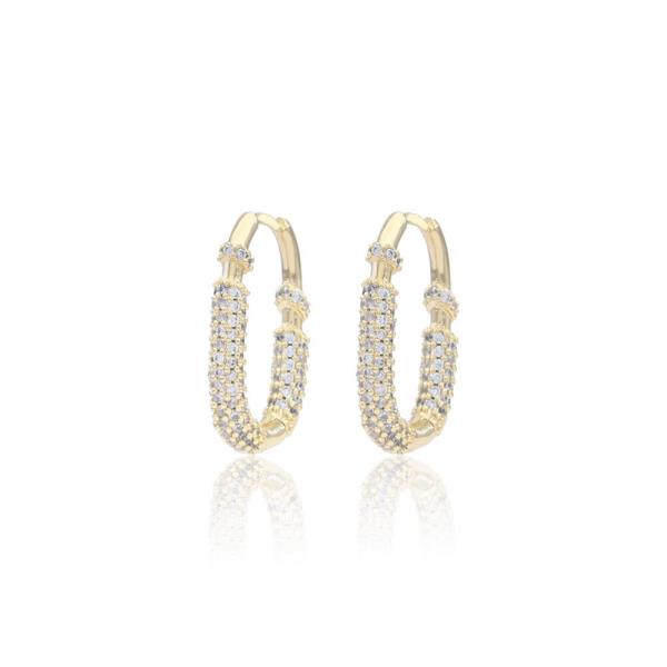 Micro Pave Hoop Earring