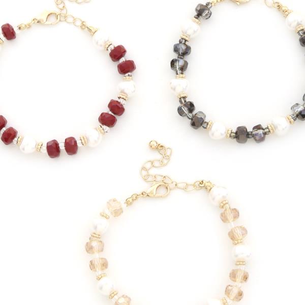 Pearl Beaded Metal Bracelet