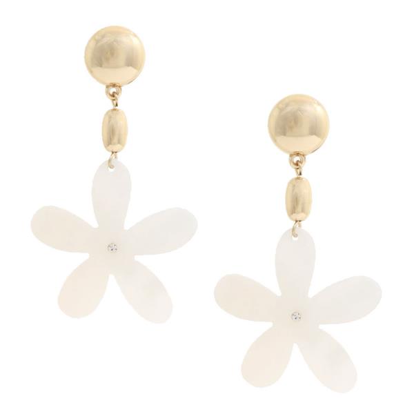 Flower Metal Dangle Earring