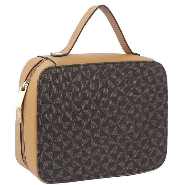 MONOGRAM PRINT HANDLE TRAVEL BAG