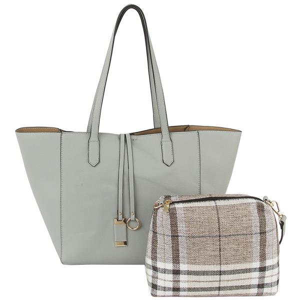 2IN1 Shopper Tote W Bag Set