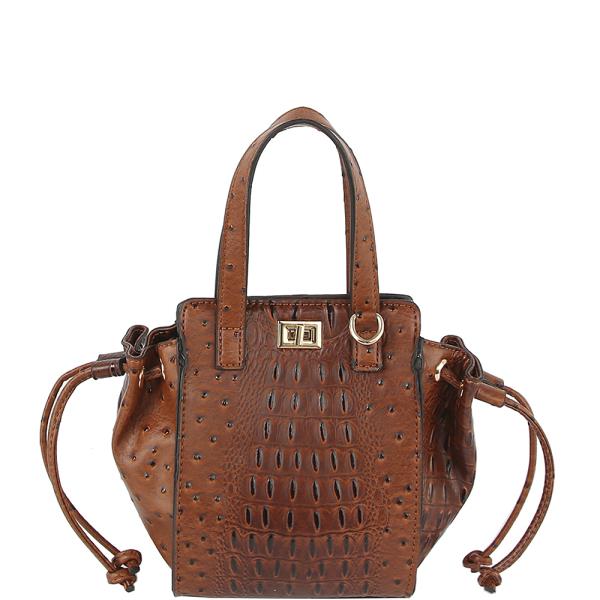 Stylish Alligator Textured Satchel Bag