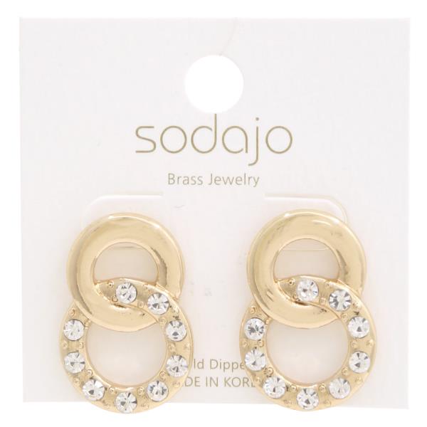 SODAJO Circle Link Gold Dipped Metal Earring