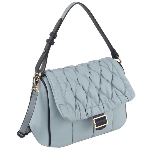 Quilted Texture Handle Satchel Bag