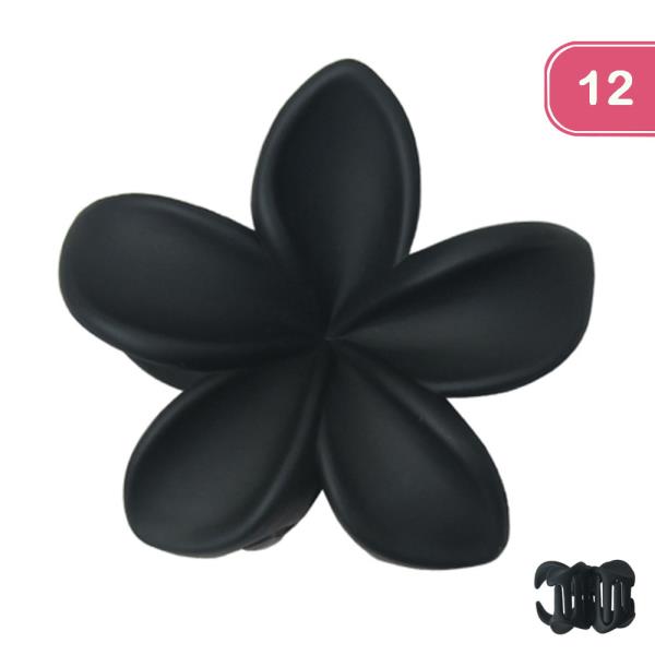 Flower Hair Claw Jaw Clip (12 Units)
