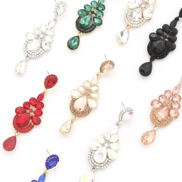 Teardrop Rhinestone Dangle Earring