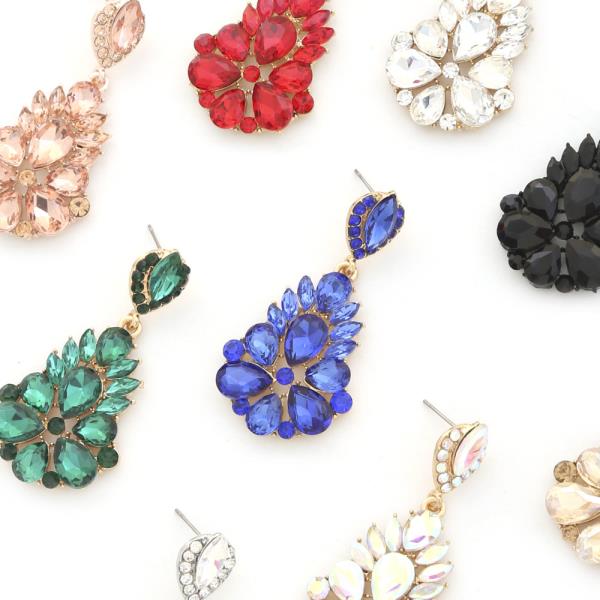Teardrop Rhinestone Dangle Earring