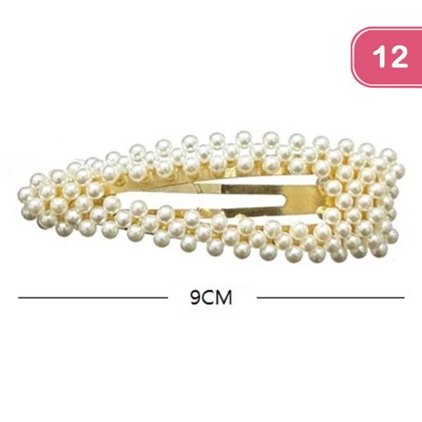 Pearl Snap Hair Pin (12 Units)