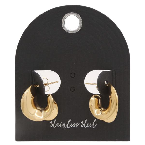 Wide Metal Stainless Steel Earring