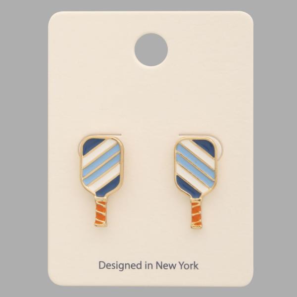 Colorful Pickleball Earring