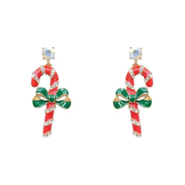 CHRISTMAS CANDY CANES EARRING