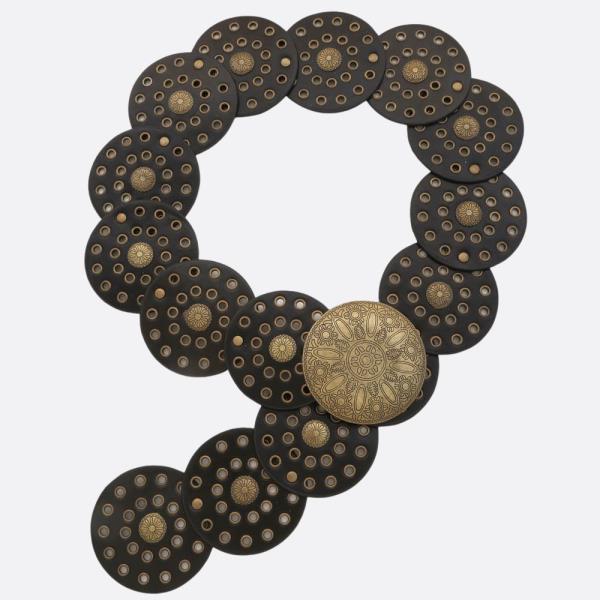 Western Y2K Round Sun Studded Belt