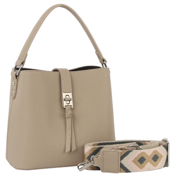 Smooth Twist Lock Flap Satchel W Guitar Strap