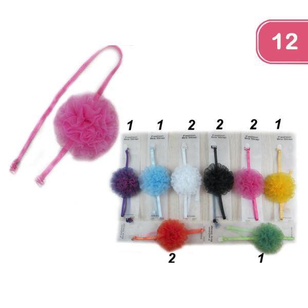 TULLE FLOWER HAIR HEADBAND (12 UNITS)