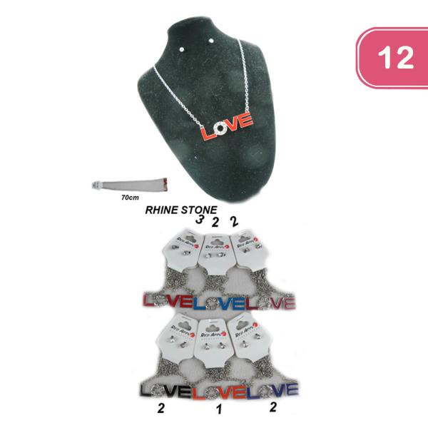 Love Metal Necklace (12 Units)