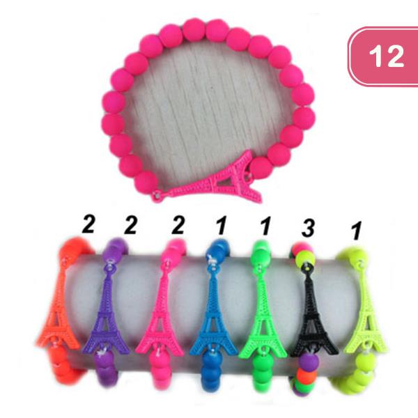 Beaded Paris Pendant Bracelet (12 Units)