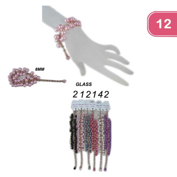 Glass Pearl Bracelet (12 Units)
