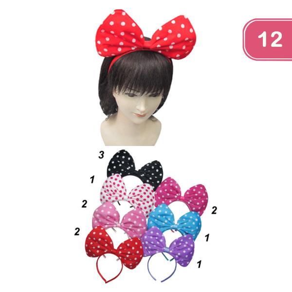 Polka Dot Headband (12 Units)