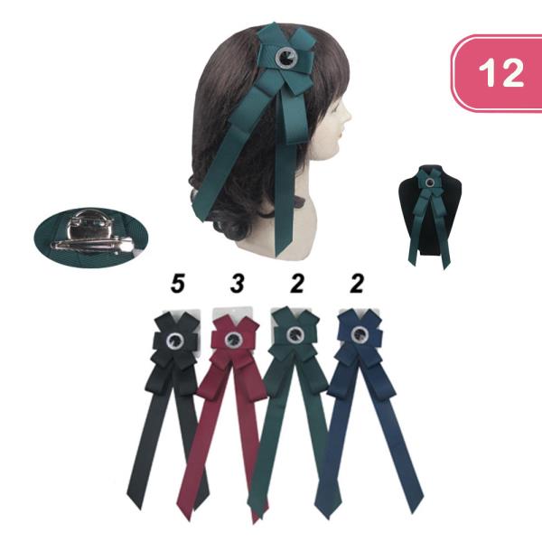 Brooch and Hair Bow Pin (12 Units)
