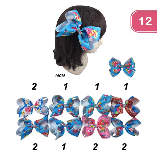 Shark Hair Bow Pin (12 Units)