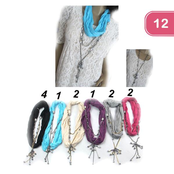 Scarf Necklace (12 Units)
