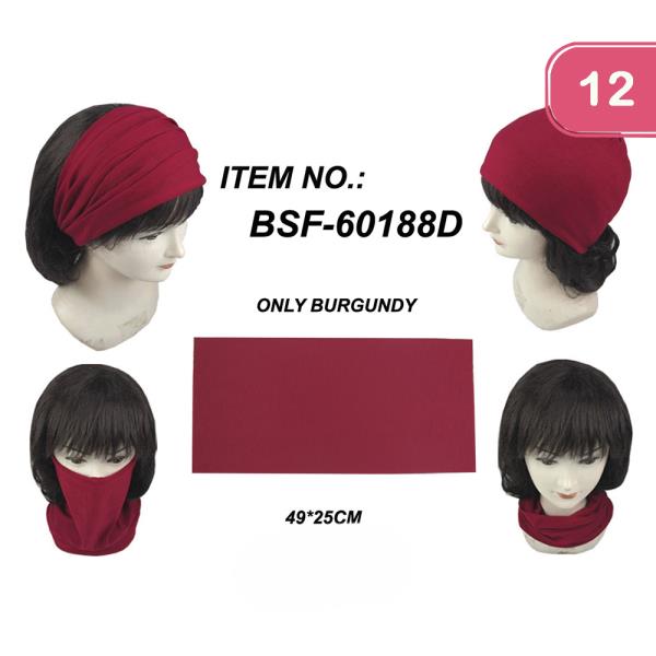Fabric Mask Scarf Headband (12 Units)