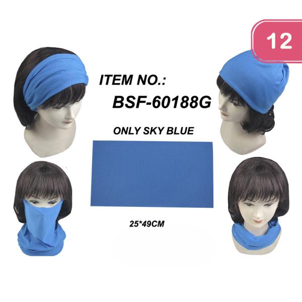 Fabric Mask Scarf Headband (12 Units)
