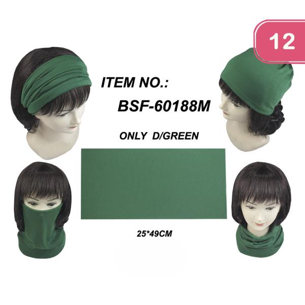 Fabric Mask Scarf Headband (12 Units)