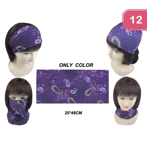 Paisley Multi Function Unisex Scarf (12 Units)