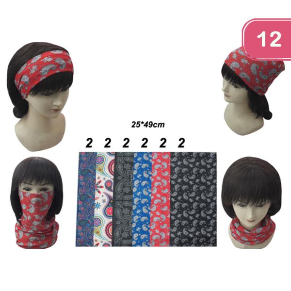 Multi Function Loop Scarf Bandana (12 Units)