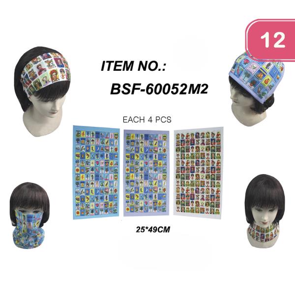 Loteria Mask Scarf Headband (12 Units)