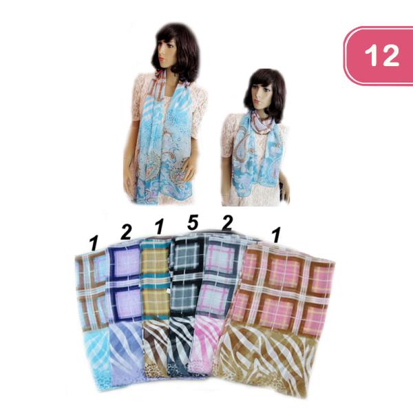 Bohemian Plaid Scarf (12 Units)