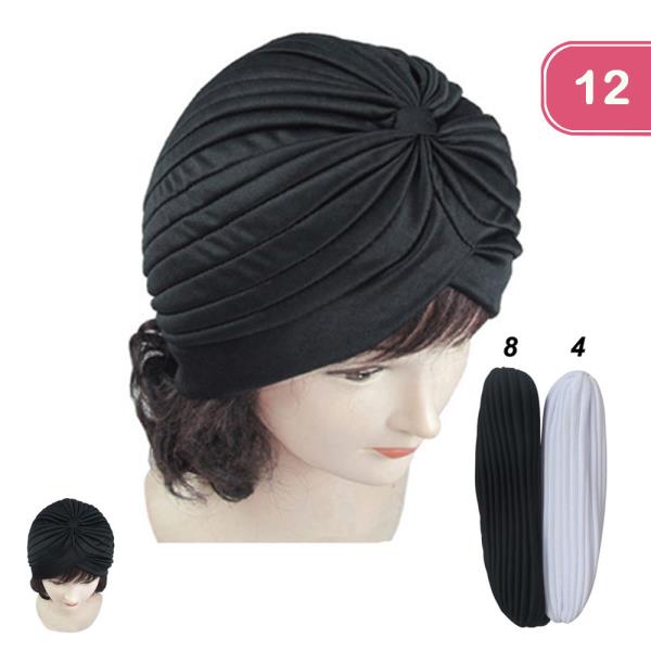 Black And White Turban (12 Units)