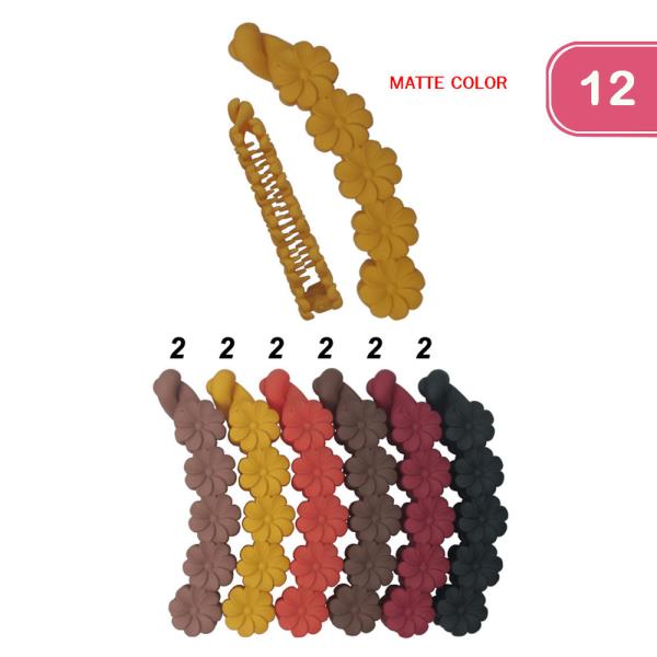 Flower Banana Hair Clip (12 Units)