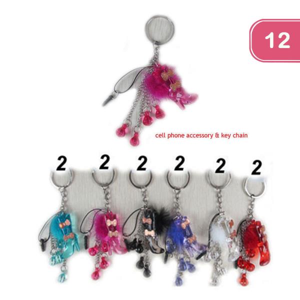 Cell Phone Accessory and Key Chain (12 Units)