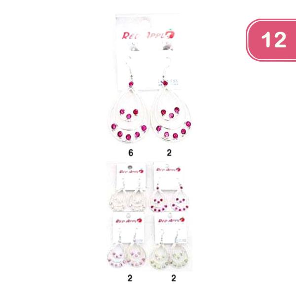 Assorted Stone Earrings (12 Units)