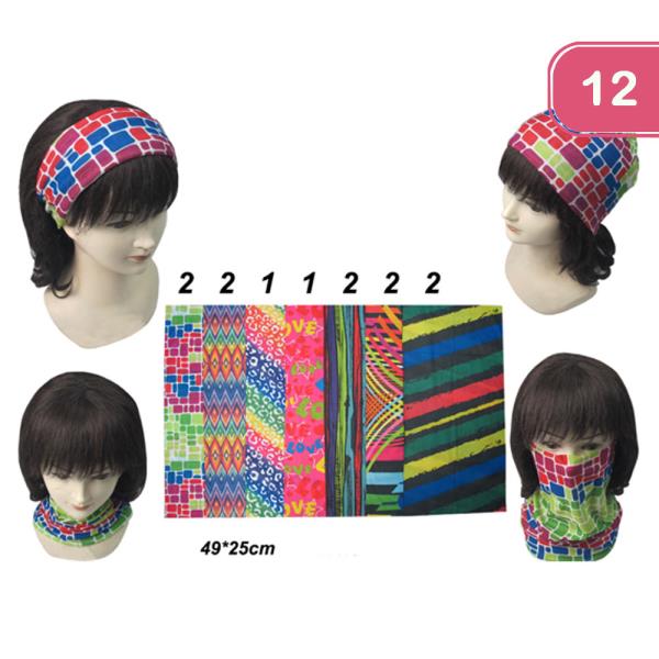 Multi Function Loop Scarf Bandana (12 Units)