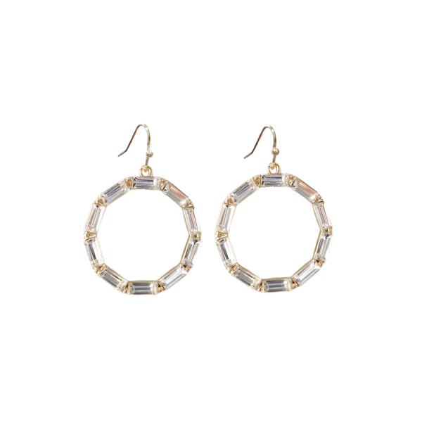 Circle Baguette Earring