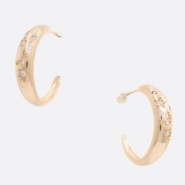 SODAJO Open Hoop Gold Dipped Earring