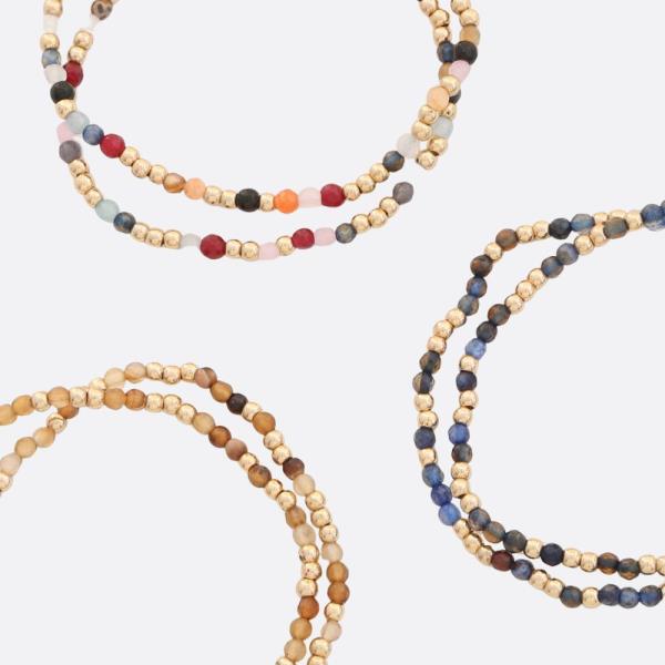 Semi Precious Beaded Bracelet Set