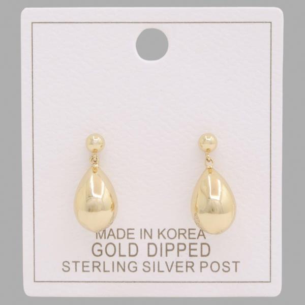 Teardrop Gold Dipped Earring